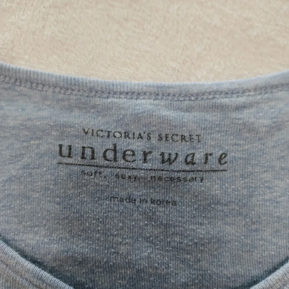 Victoria's Secret Underware Blue Henley Union Suit One Piece Pajamas Loungewear